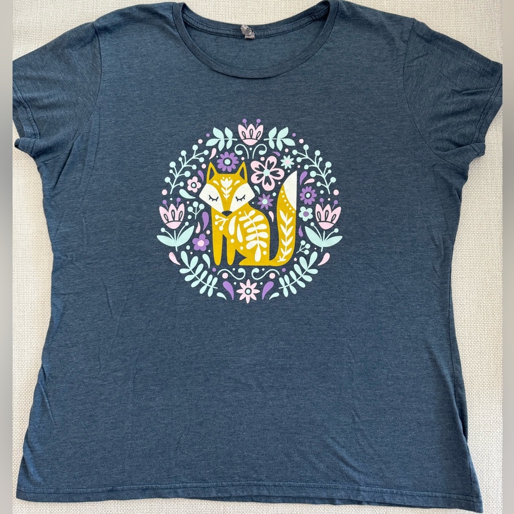 Floral Fox Graphic Tee